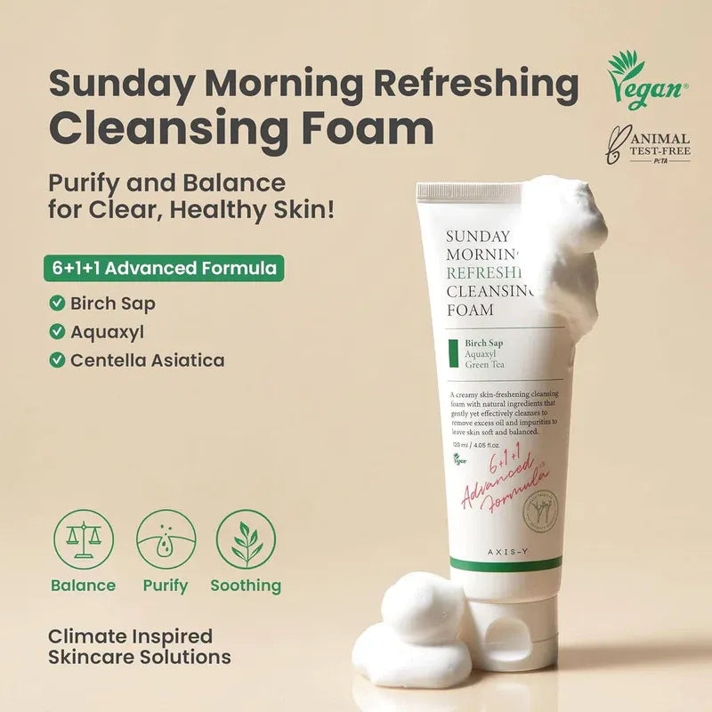 Axis Y Sunday Morning Refreshing Cleansing Foam 120ml